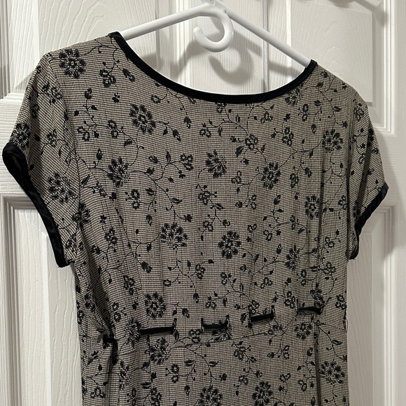 Vintage Jonathan Martin Black and Cream Floral Dress - Picture 5 of 9